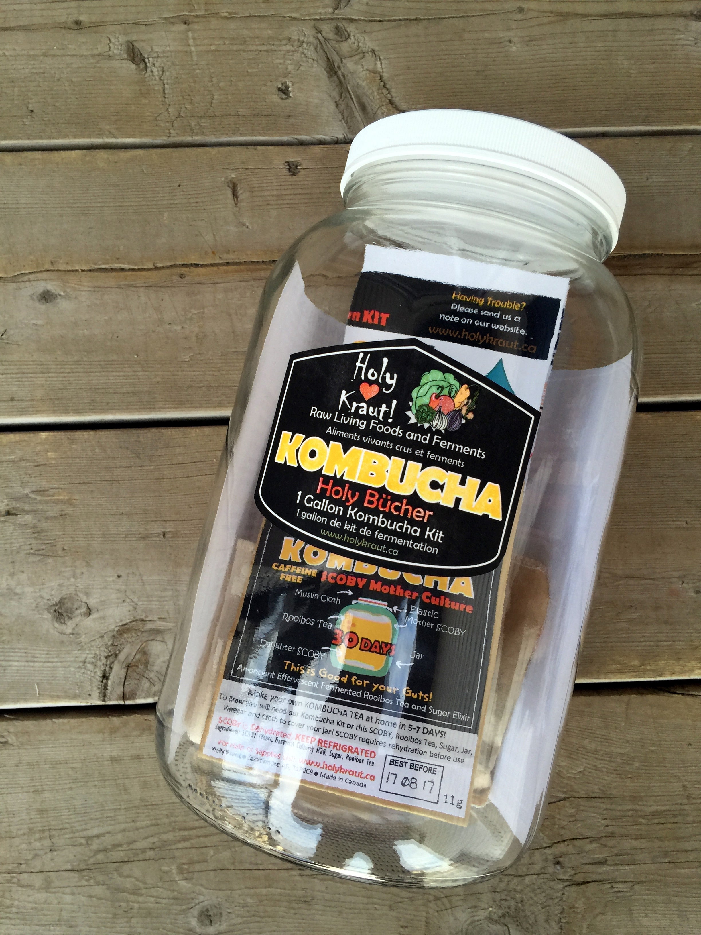 Caffeine FREE Kombucha and Bottle Kit - 1 Gallon