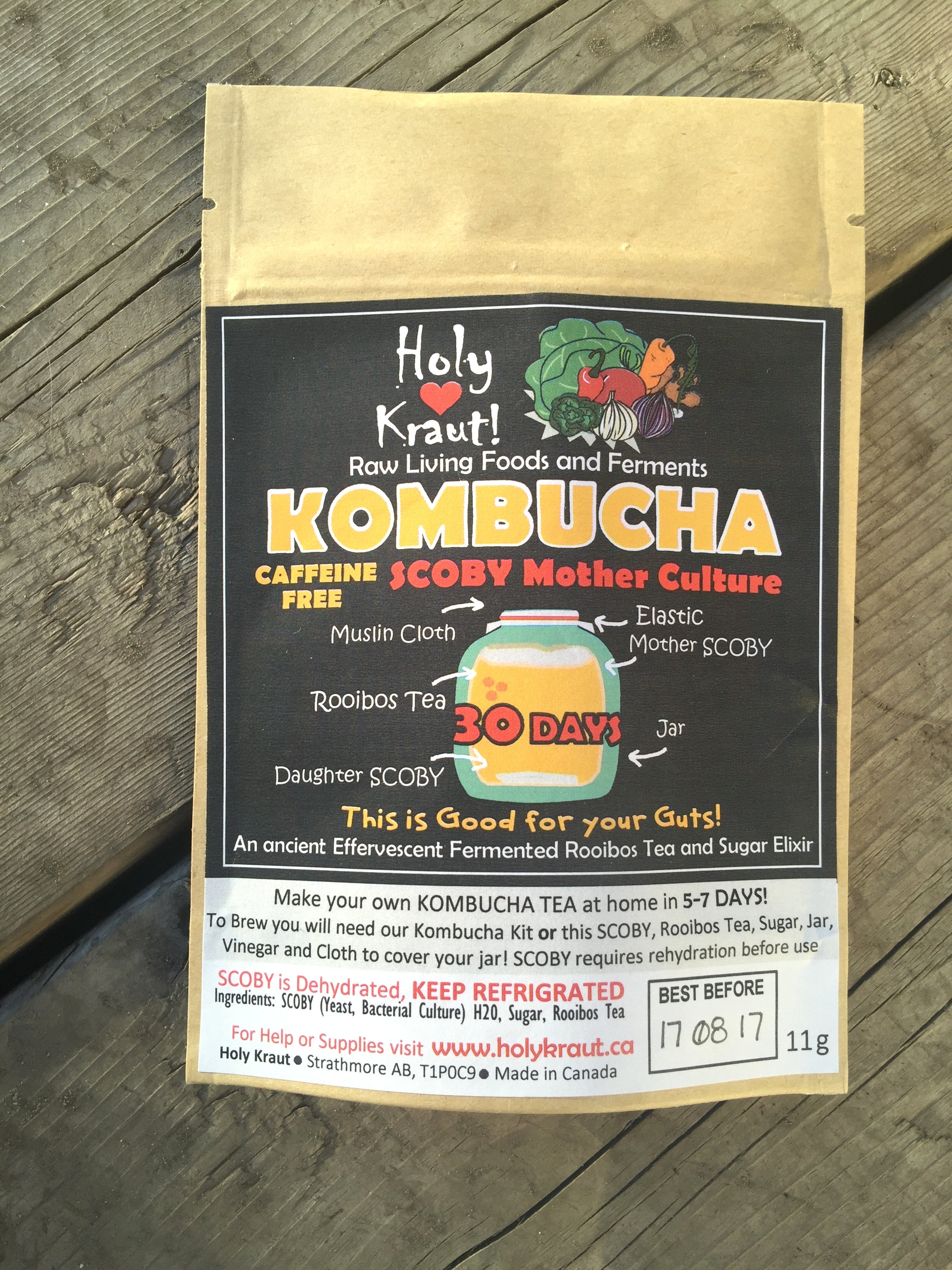 Caffeine FREE Kombucha Kit - 1 Gallon